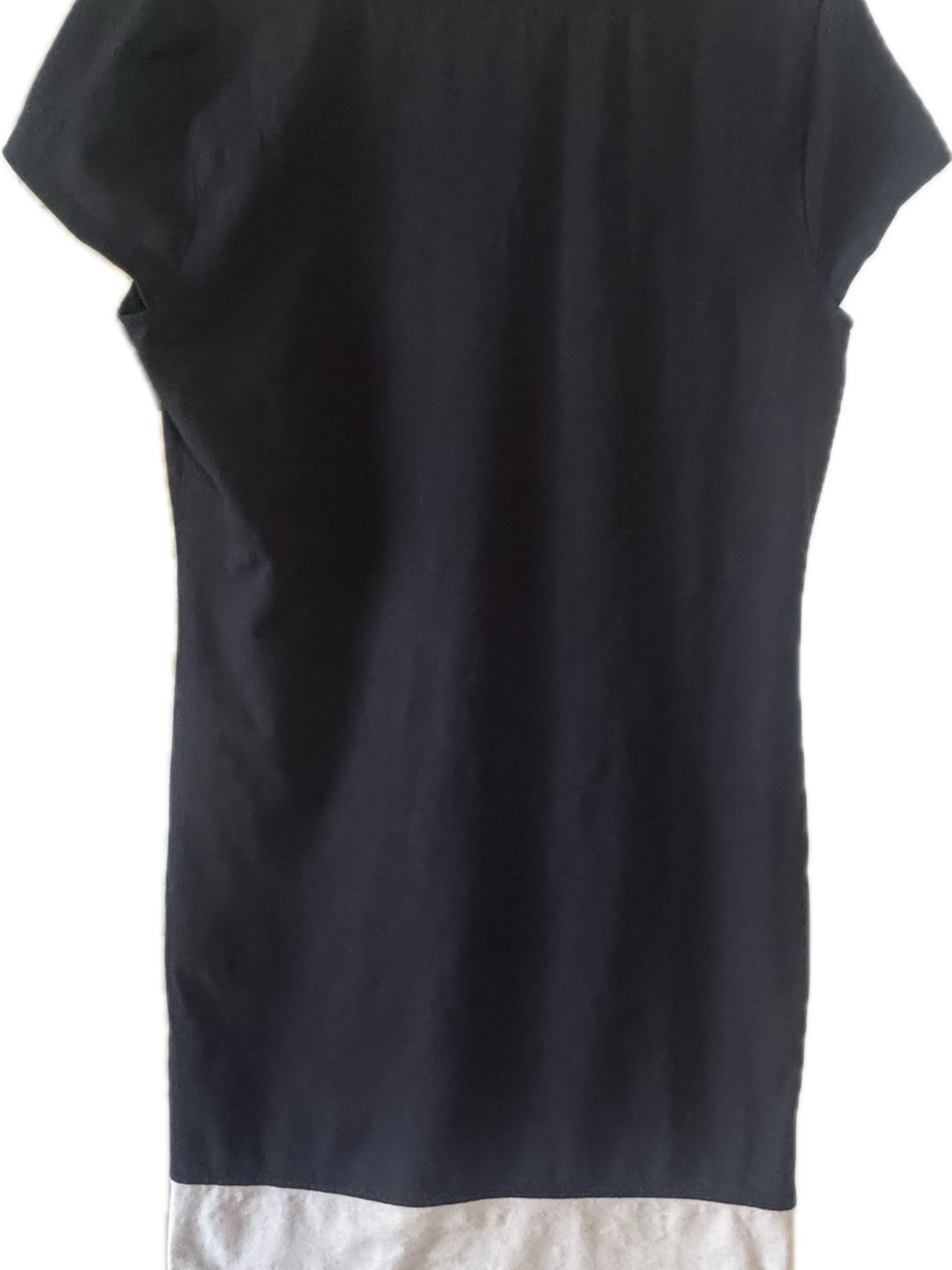 Chico's Black Shift Tunic with Light Contrast Hem